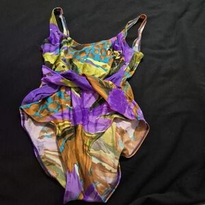 Colorful Abstract Swimsuit Size L